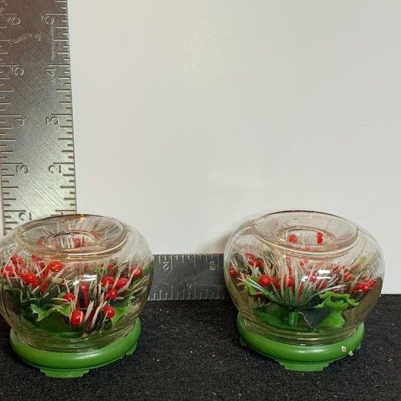 vintage Christmas candle holder Made in Hong Kong - Picture 2 of 5